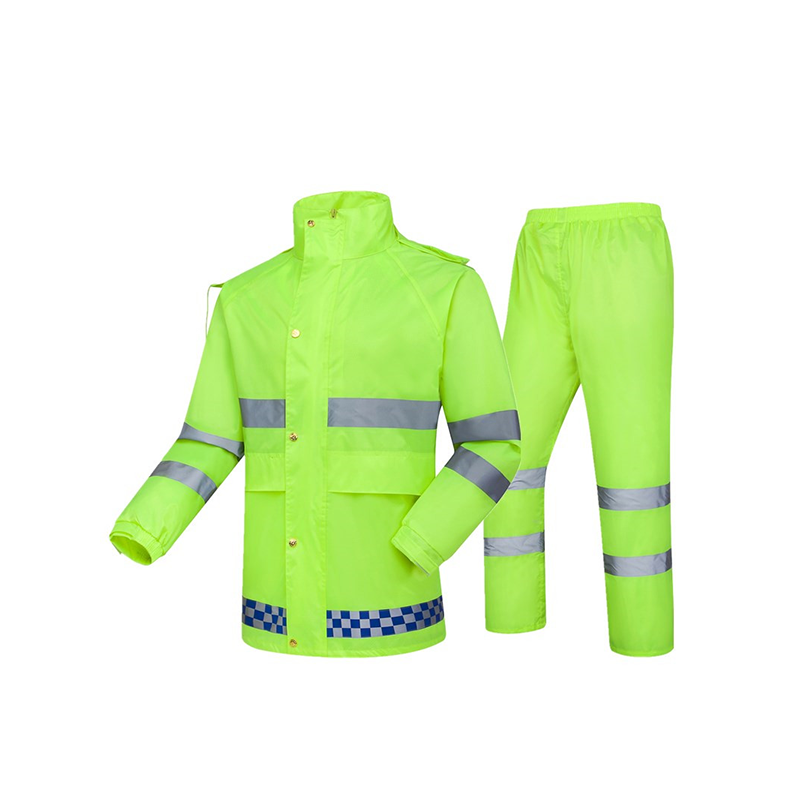 燕王YW8818荧光黄绿分体反光雨衣套装-M